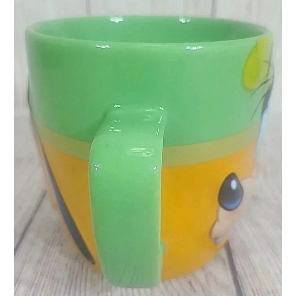 Disney Store 3D Raised Goofy Coffee Tea Mug Cup Green Orange Black 4.5" - Picture 3 of 6